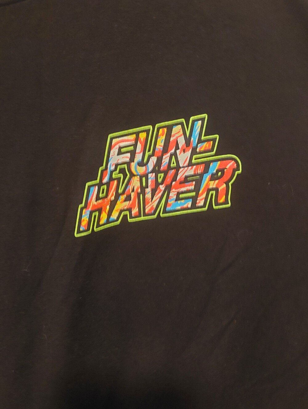 FUN-HAVER Cotton Black From Burst To First Shirt! Men's Sz. XL! (H76) - Picture 3 of 5